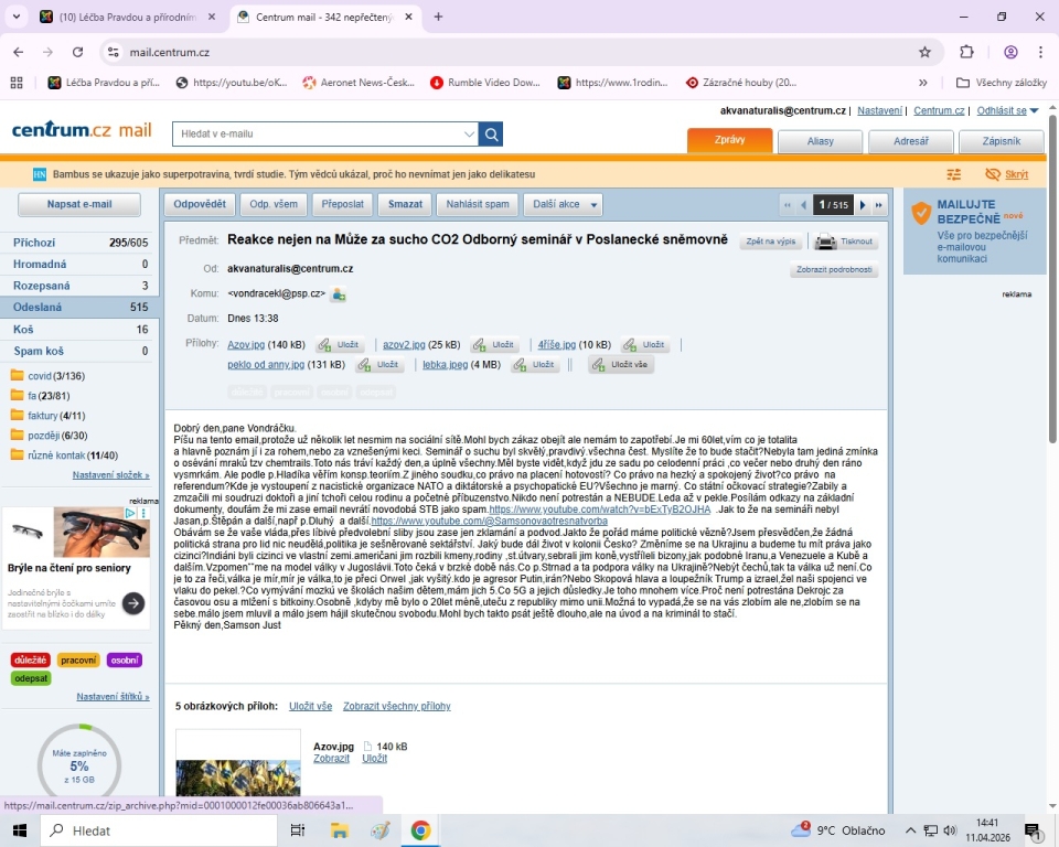 Může za sucho CO2? Odborný seminář v Poslanecké sněmovně