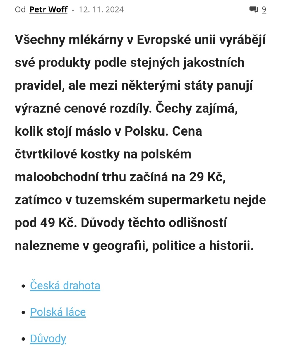 Tady to je celé- https://www.kupnisila.cz/kolik-stoji-maslo-v-polsku-cena-duvody/